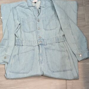 Universal Thread Light Blue Denim Romper